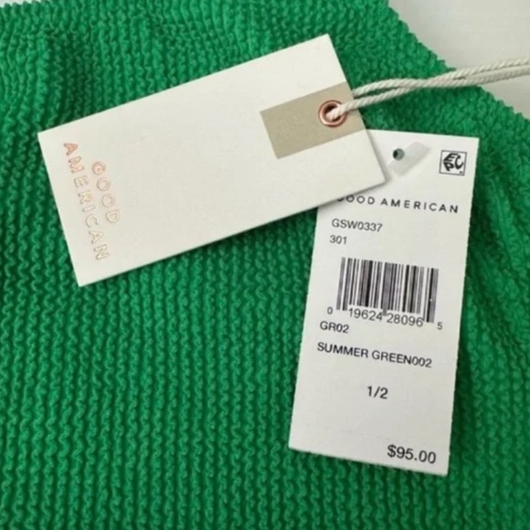 NWT Good American Always Fits Shoulder One
Piece Summer Green - Picture 3 of 11